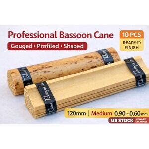 Tchankaya Bassoon Cane Gouged Profiled Shaped Medium Hard 0.90-0.60 mm 10pcs USA